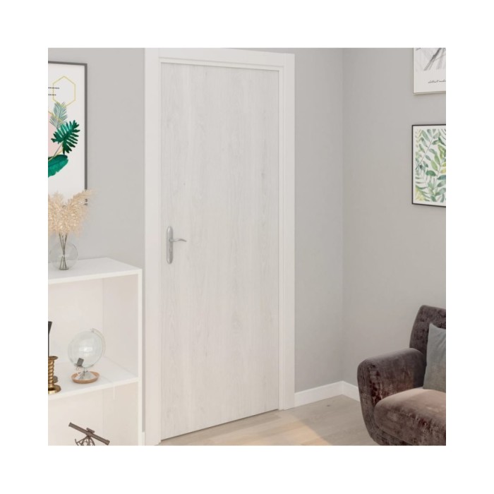 Films autoadhésifs pour portes 4 pcs Bois blanc 210x90 cm PVC