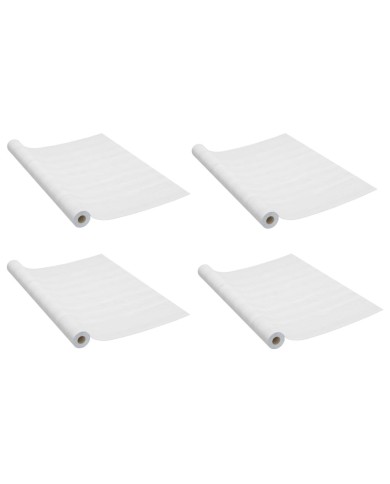 Films autoadhésifs pour portes 4 pcs Bois blanc 210x90 cm PVC
