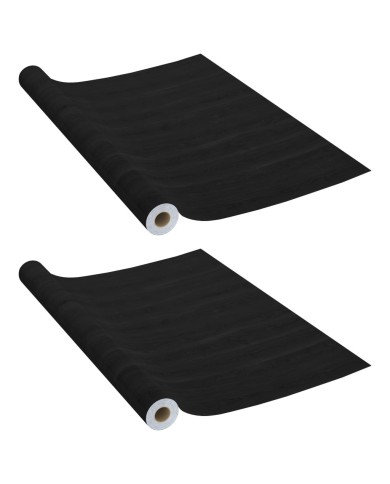 Films autoadhésifs pour meubles 2 pcs Bois foncé 500x90 cm PVC