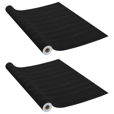 Films autoadhésifs pour meubles 2 pcs Bois foncé 500x90 cm PVC