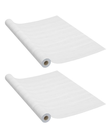 Films autoadhésifs pour meubles 2 pcs Bois blanc 500x90 cm PVC