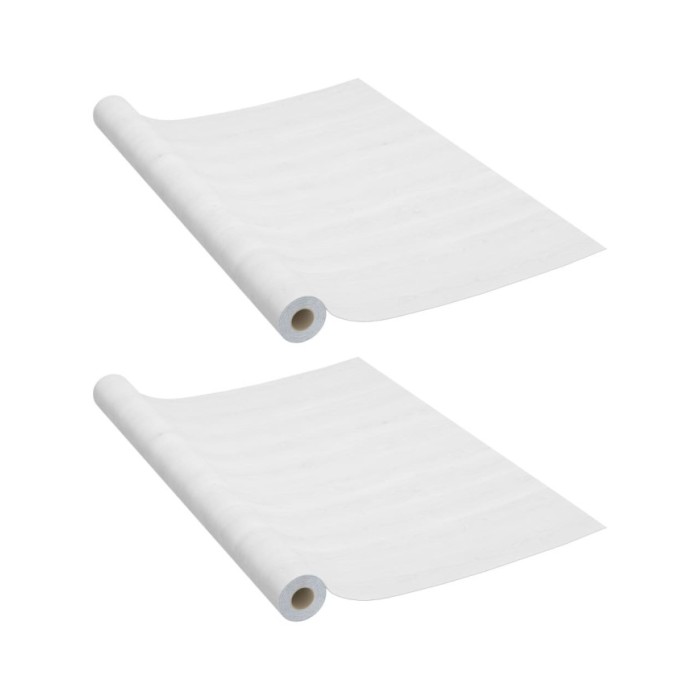 Films autoadhésifs pour meubles 2 pcs Bois blanc 500x90 cm PVC