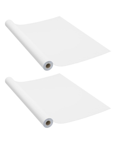 Films autoadhésifs pour meubles 2 pcs Blanc 500x90 cm PVC