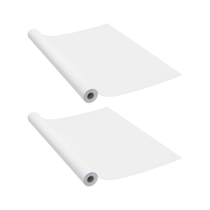 Films autoadhésifs pour meubles 2 pcs Blanc 500x90 cm PVC