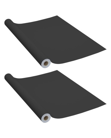 Films autoadhésifs pour meubles 2 pcs Noir 500x90 cm PVC