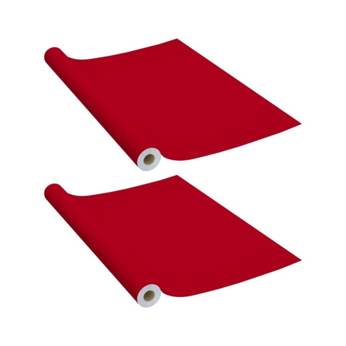 Films autoadhésifs pour meubles 2 pcs Rouge 500x90 cm PVC