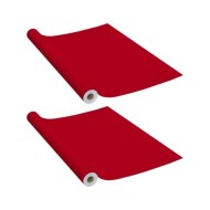Films autoadhésifs pour meubles 2 pcs Rouge 500x90 cm PVC