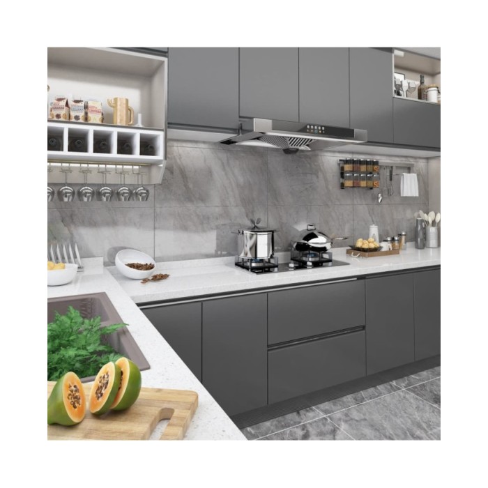 Films autoadhésifs pour meubles 2 pcs Gris 500x90 cm PVC