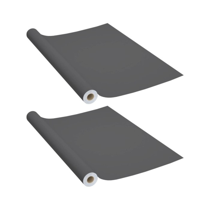 Films autoadhésifs pour meubles 2 pcs Gris 500x90 cm PVC