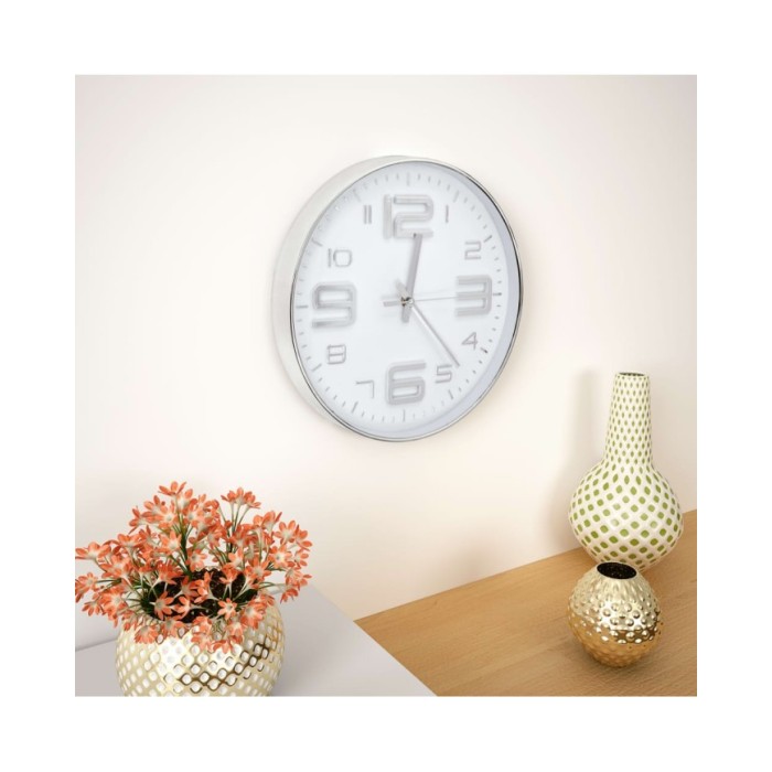 Horloge murale 30 cm Argenté