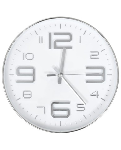 Horloge murale 30 cm Argenté