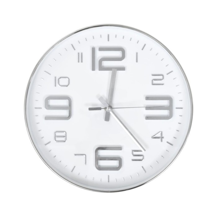 Horloge murale 30 cm Argenté