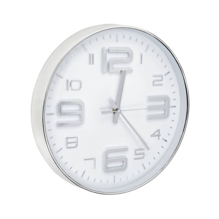 Horloge murale 30 cm Argenté