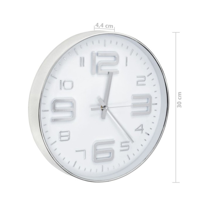 Horloge murale 30 cm Argenté