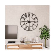 Horloge murale vintage avec mouvement à quartz Métal 80 cm XXL