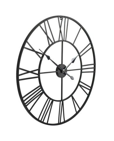 Horloge murale vintage avec mouvement à quartz Métal 80 cm XXL