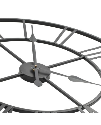 Horloge murale vintage avec mouvement à quartz Métal 80 cm XXL