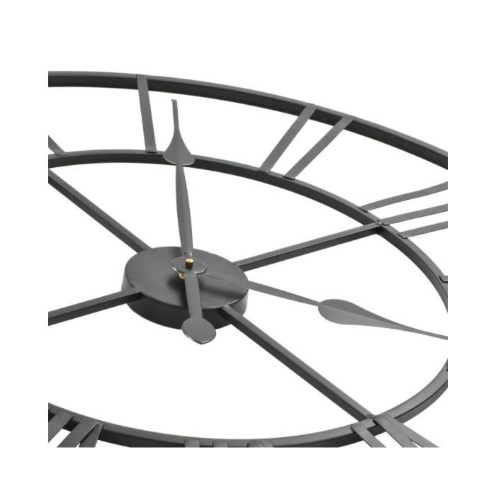Horloge murale vintage avec mouvement à quartz Métal 80 cm XXL