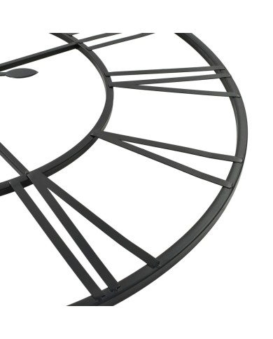 Horloge murale vintage avec mouvement à quartz Métal 80 cm XXL