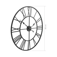 Horloge murale vintage avec mouvement à quartz Métal 80 cm XXL