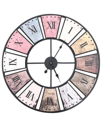 Horloge murale vintage avec mouvement à quartz 60 cm XXL