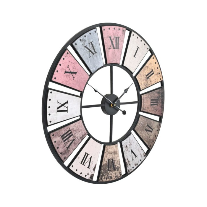 Horloge murale vintage avec mouvement à quartz 60 cm XXL