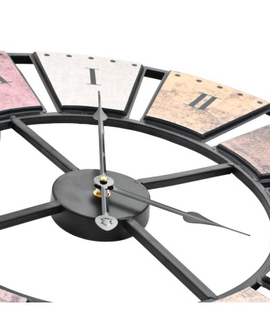 Horloge murale vintage avec mouvement à quartz 60 cm XXL