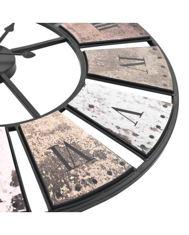 Horloge murale vintage avec mouvement à quartz 60 cm XXL