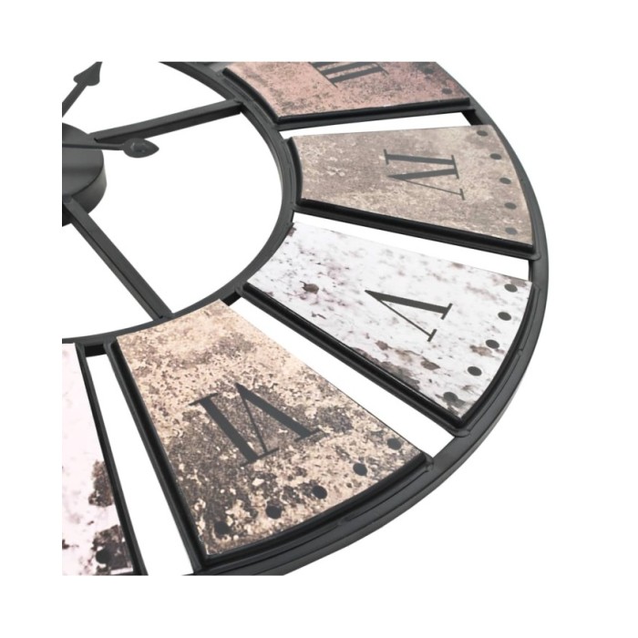 Horloge murale vintage avec mouvement à quartz 60 cm XXL