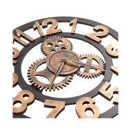 Horloge murale Métal 58 cm Doré et noir