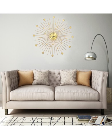 Horloge murale Métal 70 cm Doré