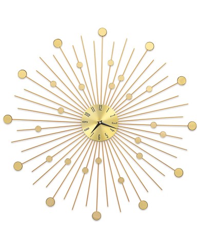 Horloge murale Métal 70 cm Doré