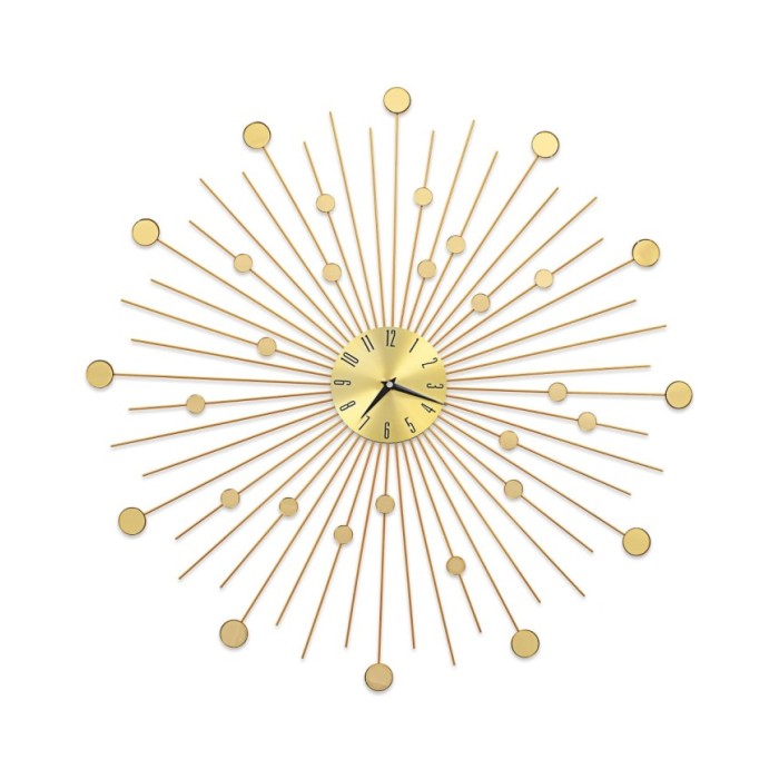 Horloge murale Métal 70 cm Doré