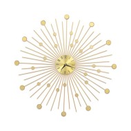 Horloge murale Métal 70 cm Doré