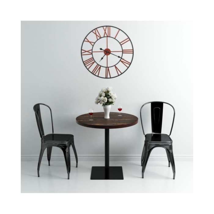 Horloge murale Métal 58 cm Rouge