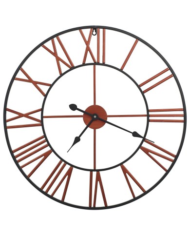 Horloge murale Métal 58 cm Rouge