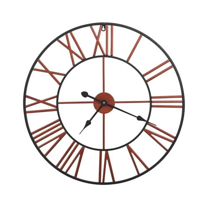 Horloge murale Métal 58 cm Rouge