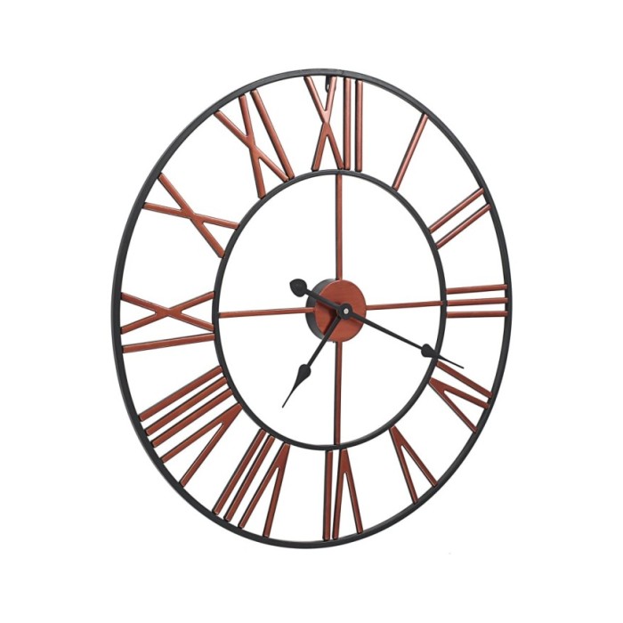 Horloge murale Métal 58 cm Rouge