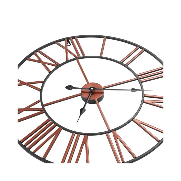 Horloge murale Métal 58 cm Rouge
