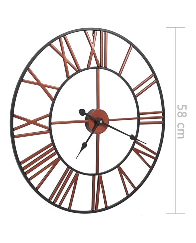 Horloge murale Métal 58 cm Rouge