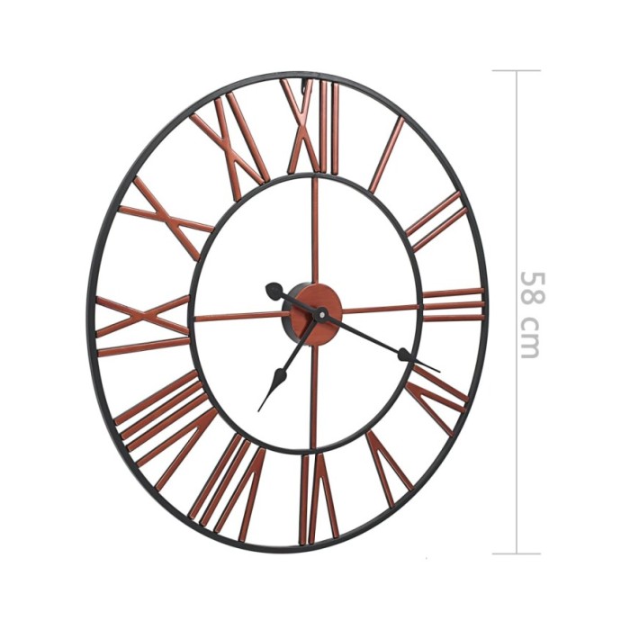 Horloge murale Métal 58 cm Rouge