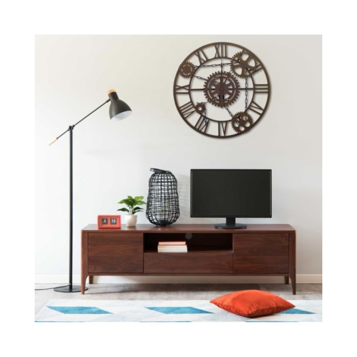 Horloge murale Marron 80 cm Métal
