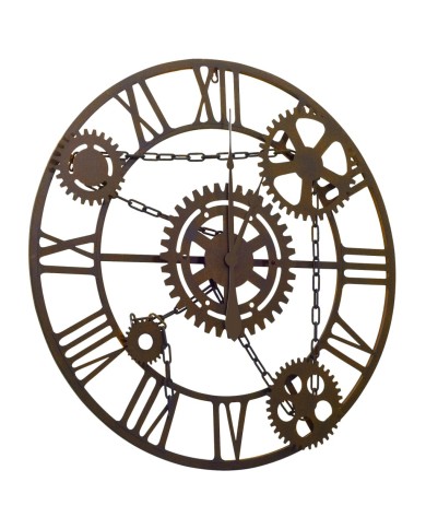 Horloge murale Marron 80 cm Métal