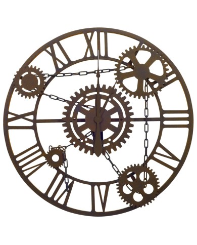Horloge murale Marron 80 cm Métal