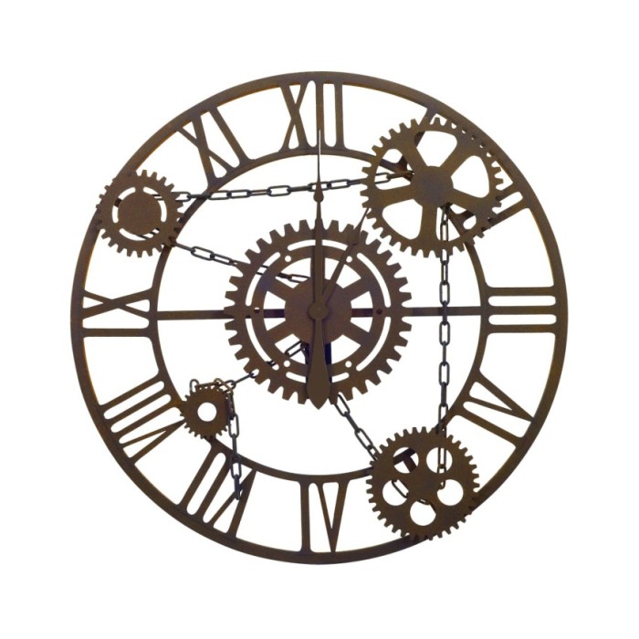 Horloge murale Marron 80 cm Métal