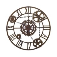 Horloge murale Marron 80 cm Métal