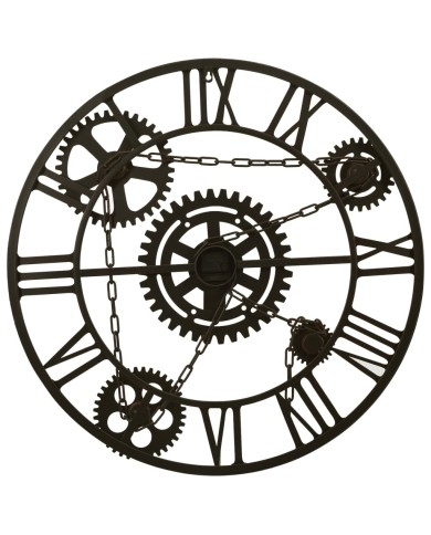 Horloge murale Marron 80 cm Métal