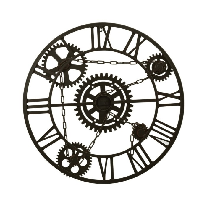 Horloge murale Marron 80 cm Métal