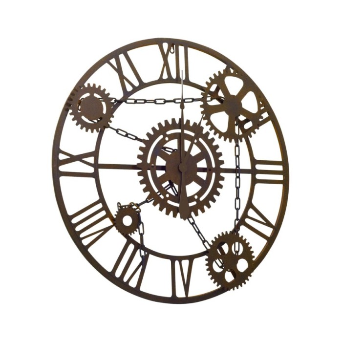 Horloge murale Marron 80 cm Métal