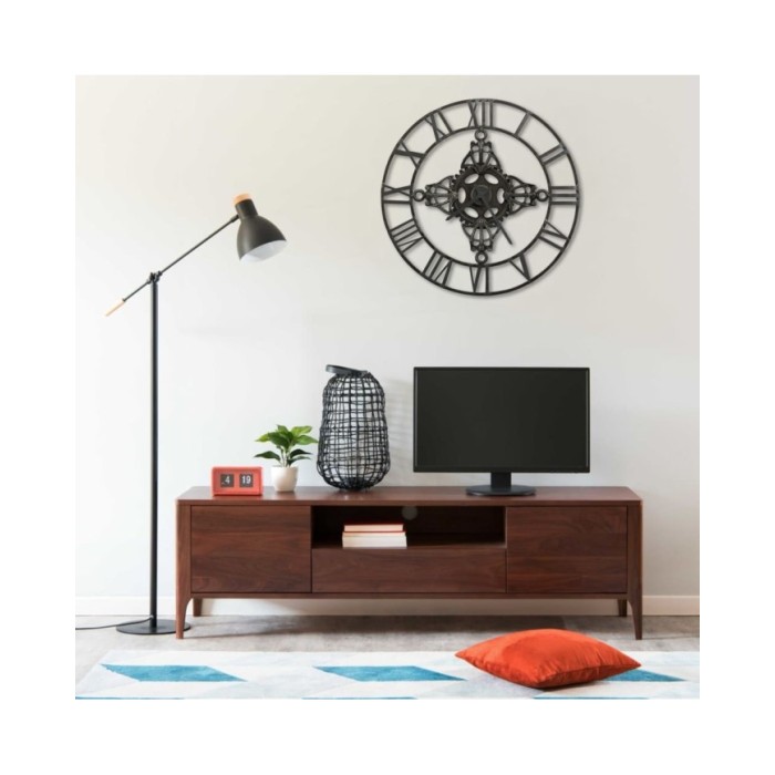 Horloge murale Argenté 78 cm Métal